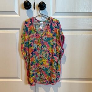 Kids cover up Colorful Floral size 6-7